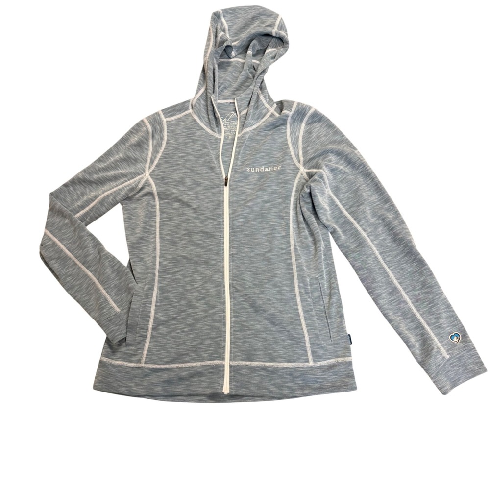 Kuhl Womens Sundance Full Zip Hoodie Size S Blue Heather Tencel Active Jacket